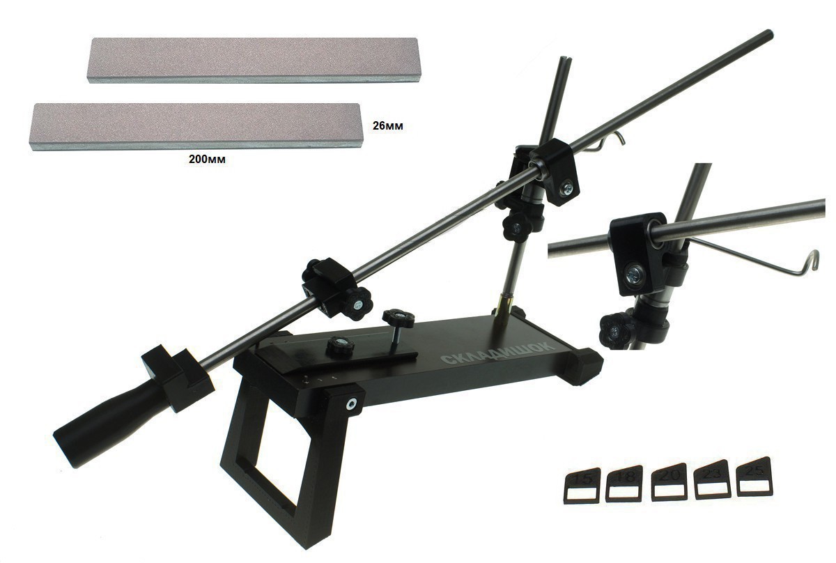 фото Станок складишок-м + 2 алмазных бруска 200*26мм, 100/80-50/40, 20/14-7/5, 25% skladishok