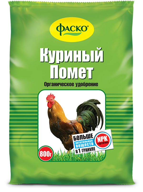 Органическое удобрение Фаско Куриный помет Уд0101ФАС31 0,8 кг