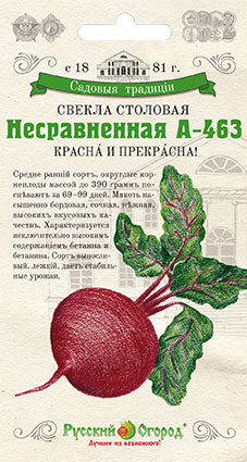 

Семена овощей Русский огород 803117 Свекла Несравненная А-463 Садовые традиции 2 г