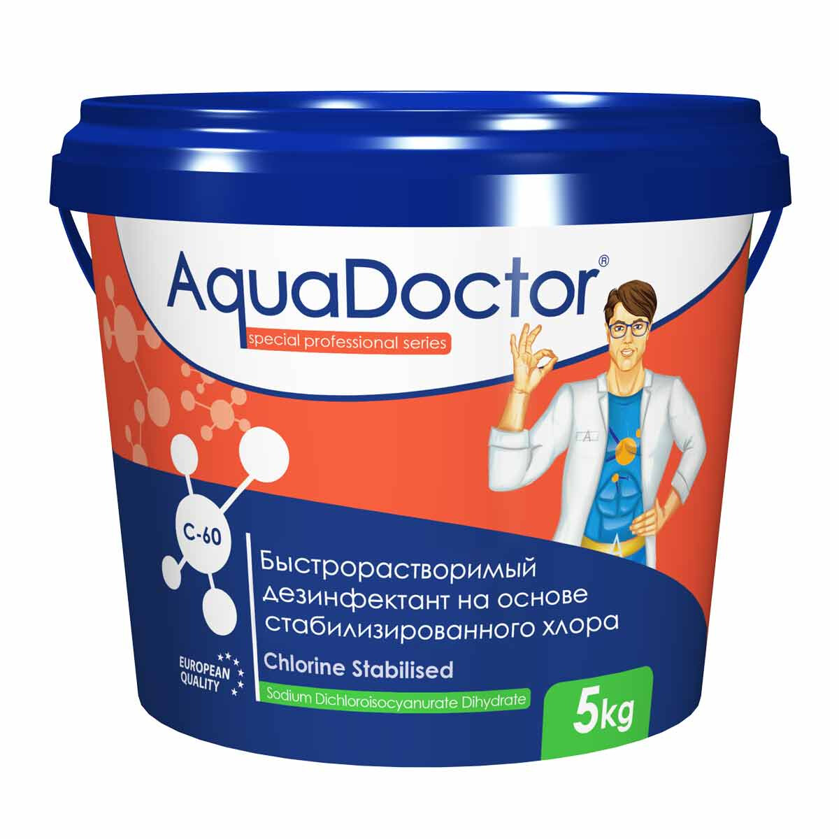 Средство для чистки бассейна AquaDoctor AQ1550 C-60 5 кг