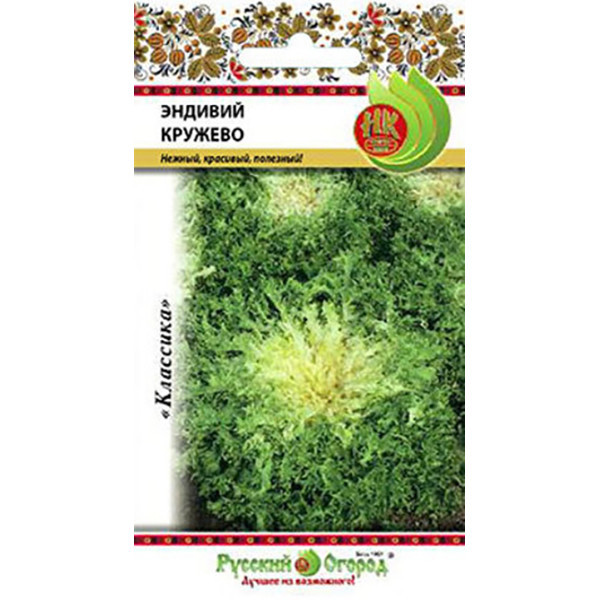 фото Семена зелени и пряностей русский огород 308980 салат листовой эндивий кружево 0,5 г