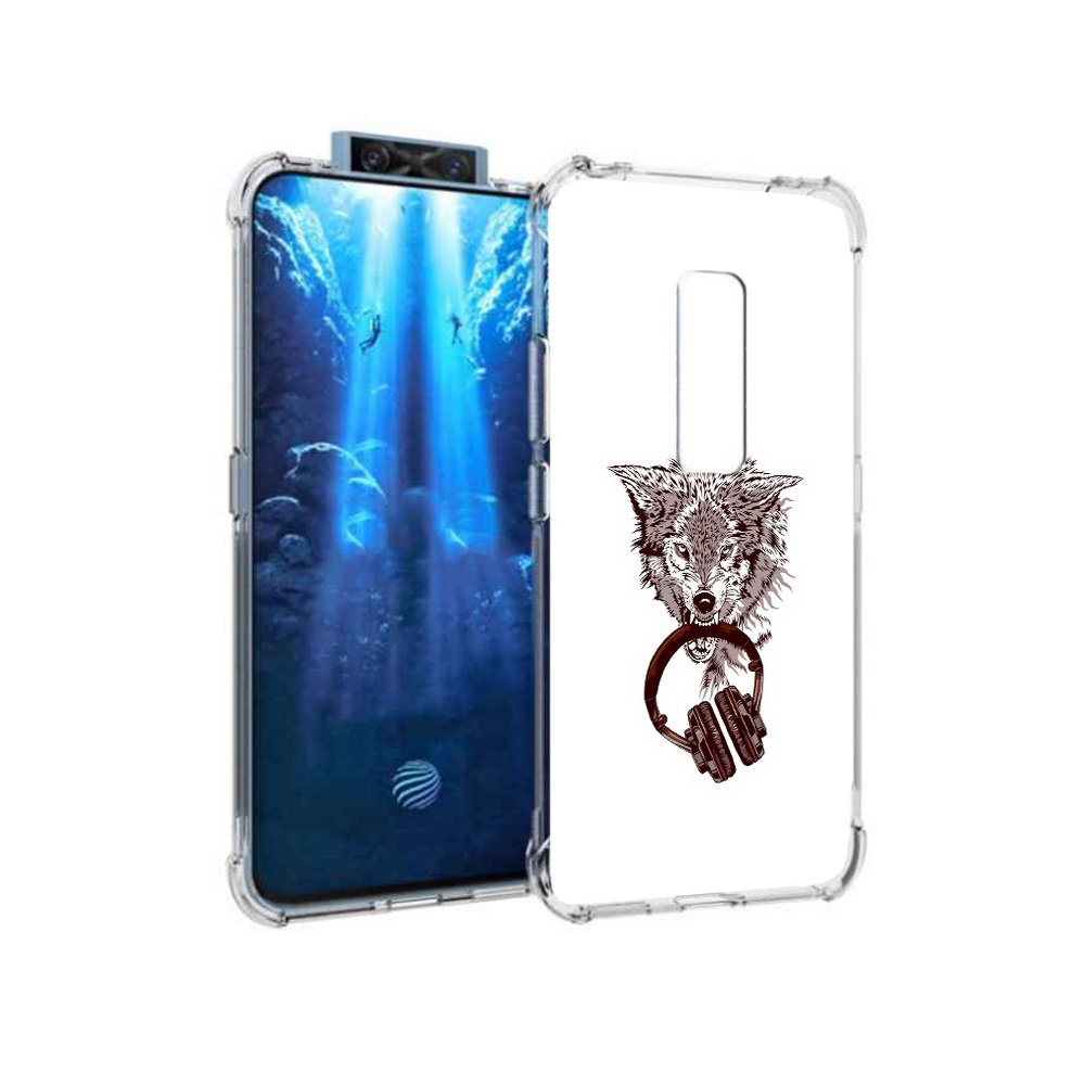 

Чехол MyPads Tocco для Vivo V17 Pro дикий волк (PT226965.387.325), Прозрачный, Tocco