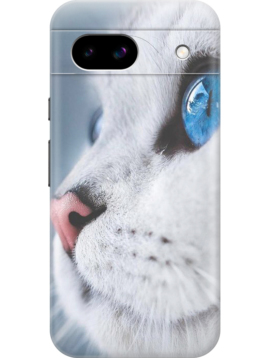 

Силиконовый чехол на Google Pixel 8a с принтом "Кошачий взгляд", Прозрачный;белый;голубой, 784809111