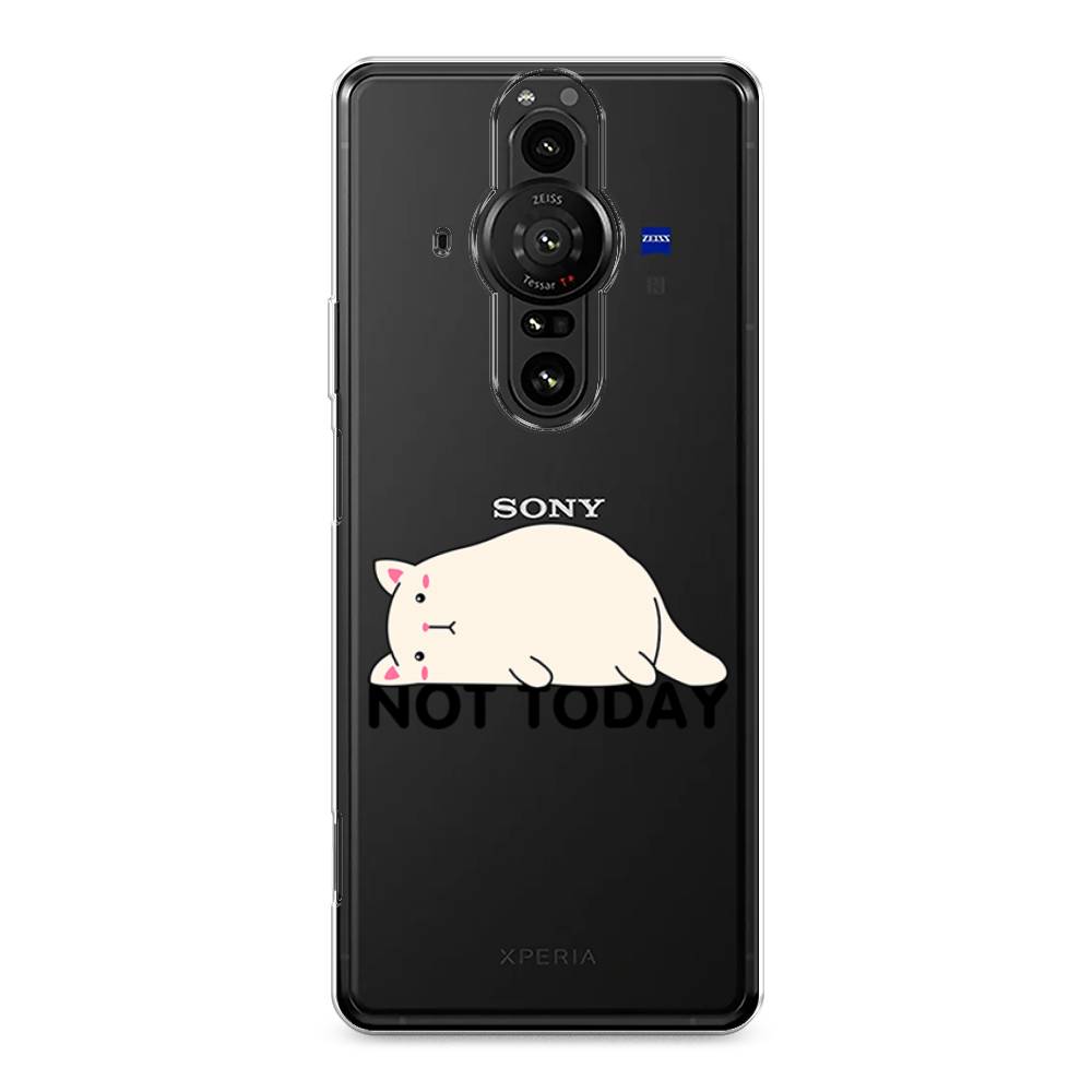 

Чехол на Sony Xperia Pro-I "Cat not today", Белый;розовый;черный, 55050-1