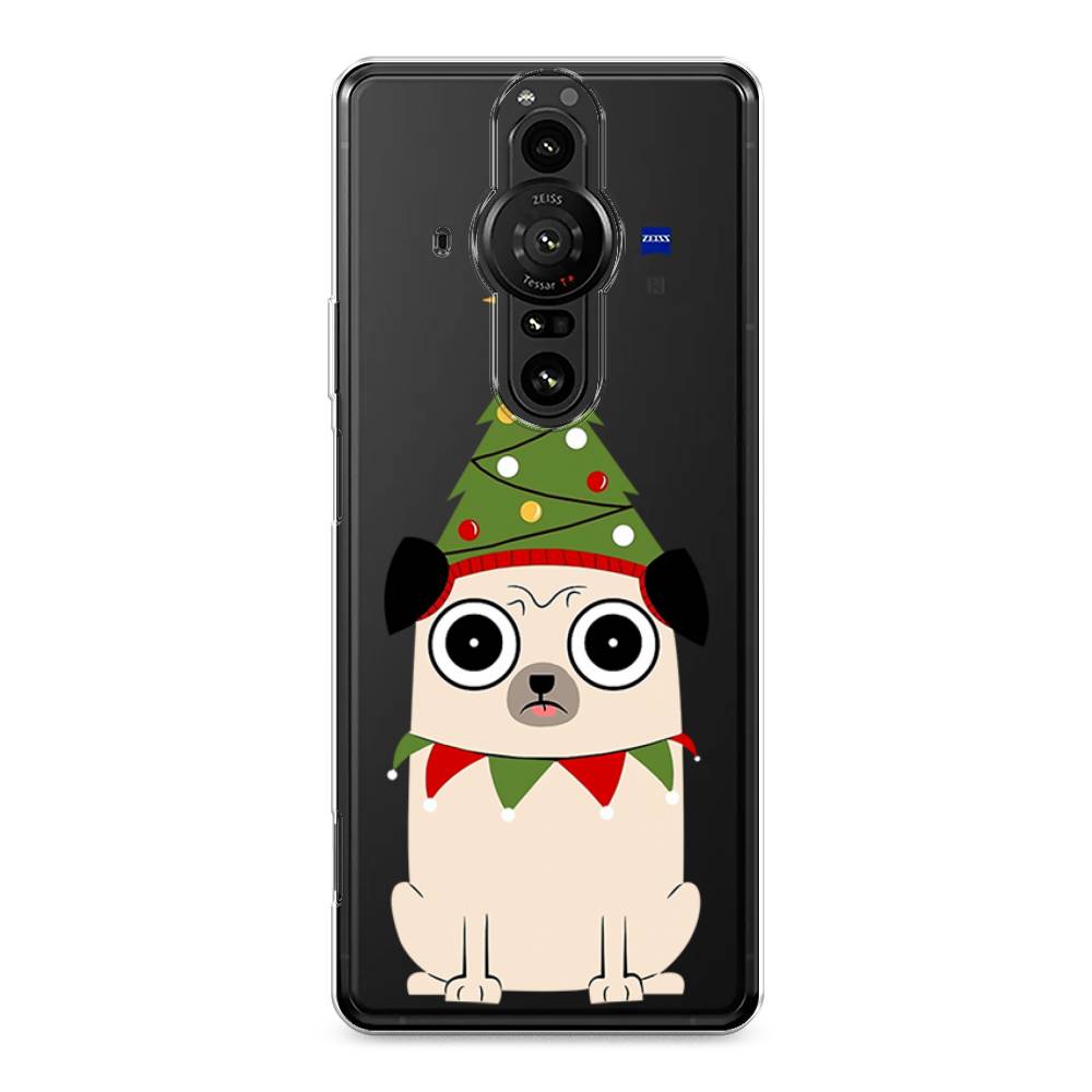 

Чехол на Sony Xperia Pro-I "Собачка с ёлочкой", Бежевый;красный;зеленый, 55050-1