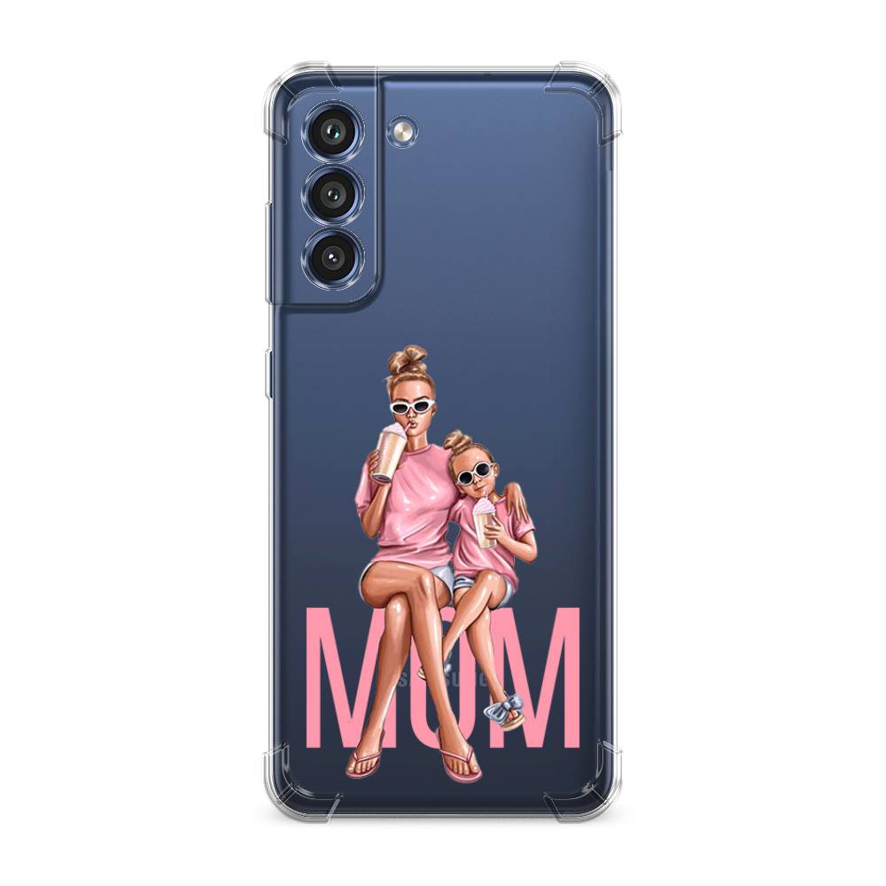 

Чехол Awog на Samsung Galaxy S21 FE 5G / Самсунг S21 FE 5G "Lovely mom", Синий;бежевый;розовый, 2103051-1