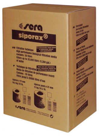 фото Наполнитель для внешних и внутренних фильтров sera siporax, спеченое стекло, 50 л