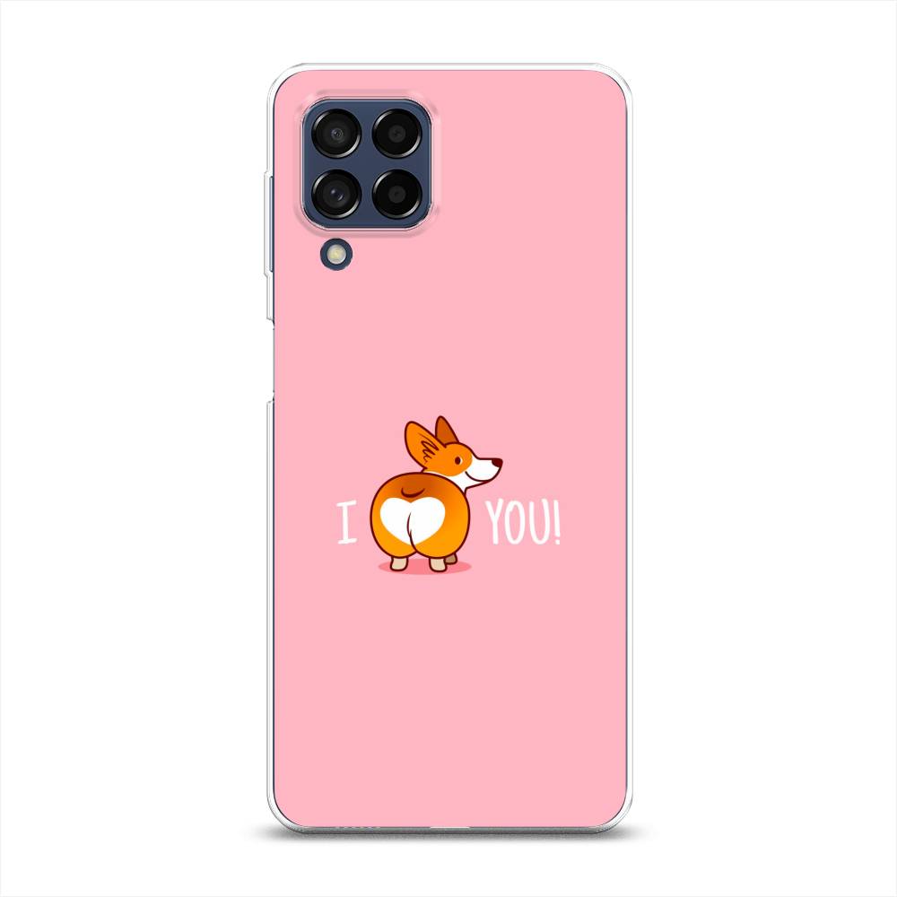 

Чехол на Samsung Galaxy M53 "Корги I love you", Розовый;коричневый;белый, 2105850-1