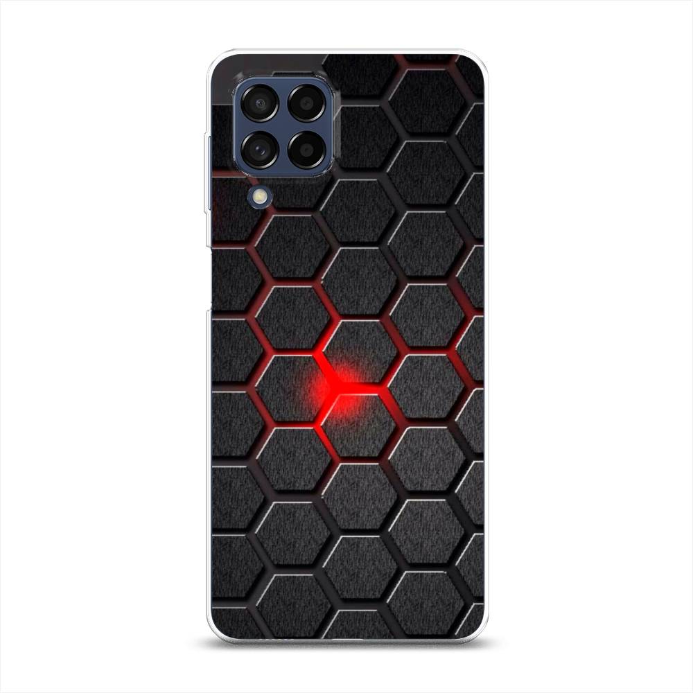 

Чехол на Samsung Galaxy M53 "Соты красные", Красный;черный;серый, 2105850-3