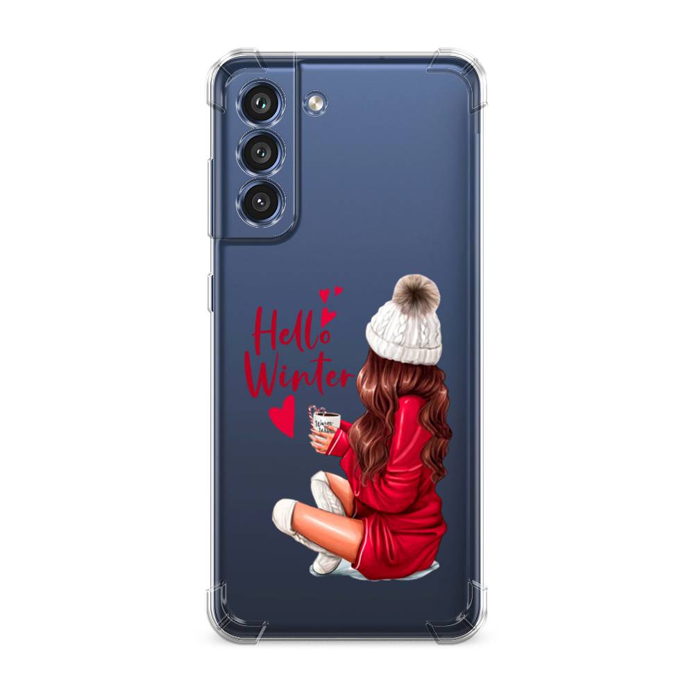 

Чехол Awog на Samsung Galaxy S21 FE 5G / Самсунг S21 FE 5G "Hello winter", Красный;коричневый;белый, 2103051-1