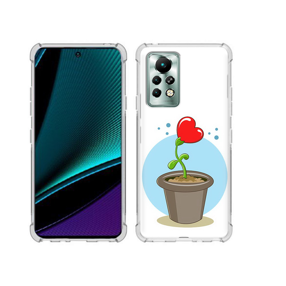

Чехол MyPads Tocco для Infinix Note 11 Pro Растение любви 14 февраля, Прозрачный, Tocco