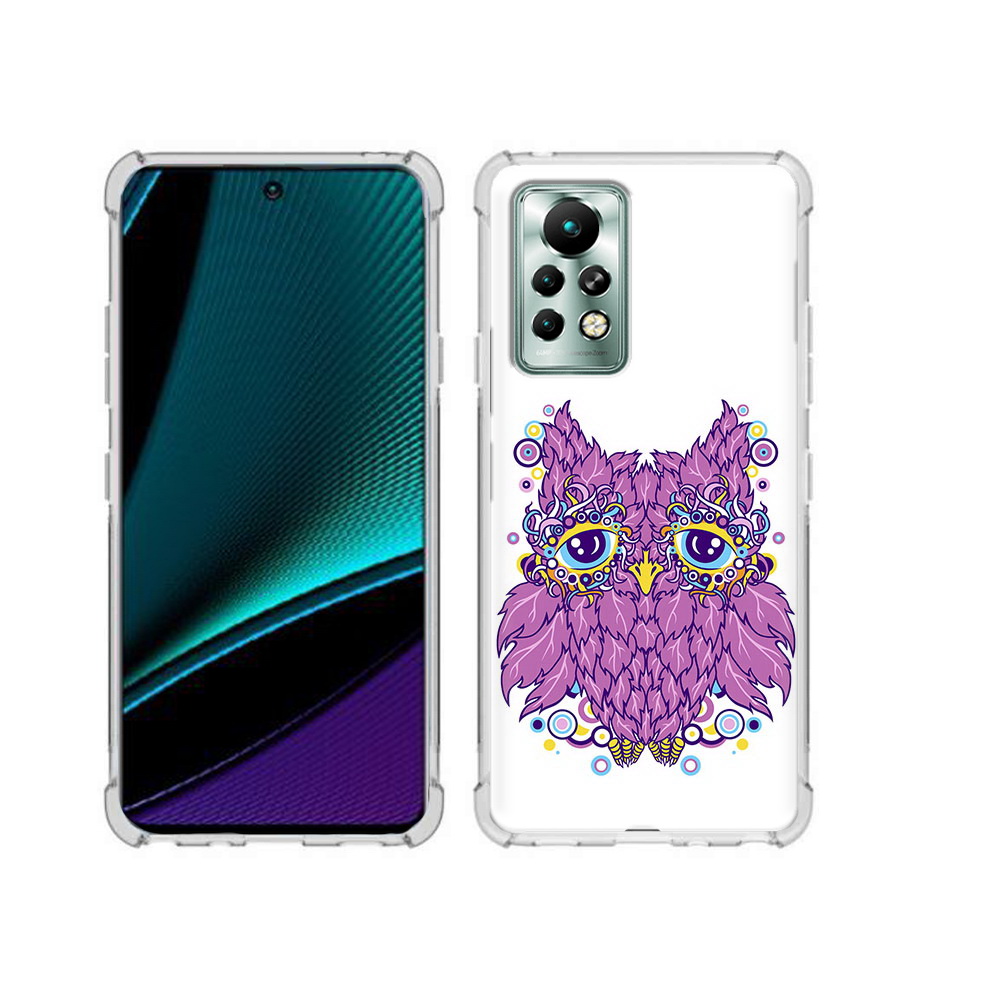 

Чехол MyPads Tocco для Infinix Note 11 Pro Розовая сова, Прозрачный, Tocco