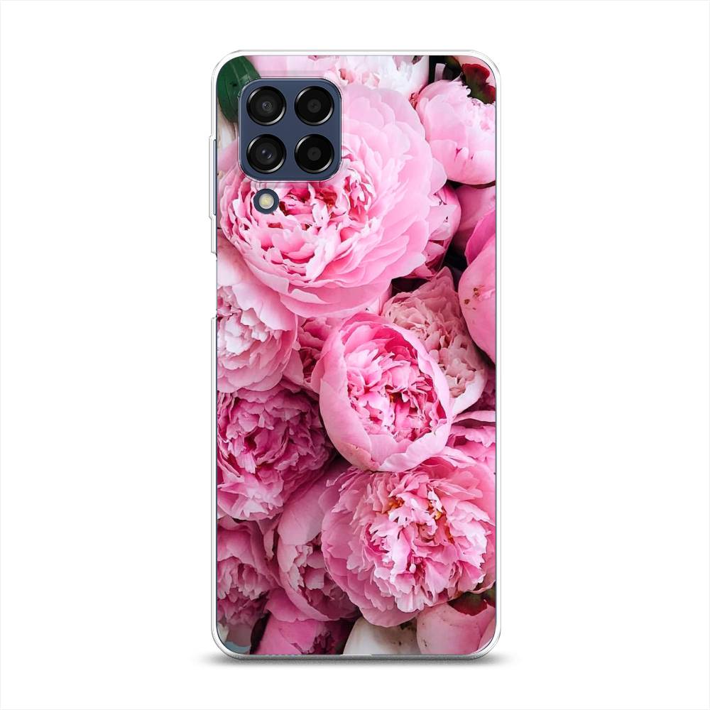 

Чехол на Samsung Galaxy M53 "Розовые пионы", Бежевый;розовый, 2105850-2