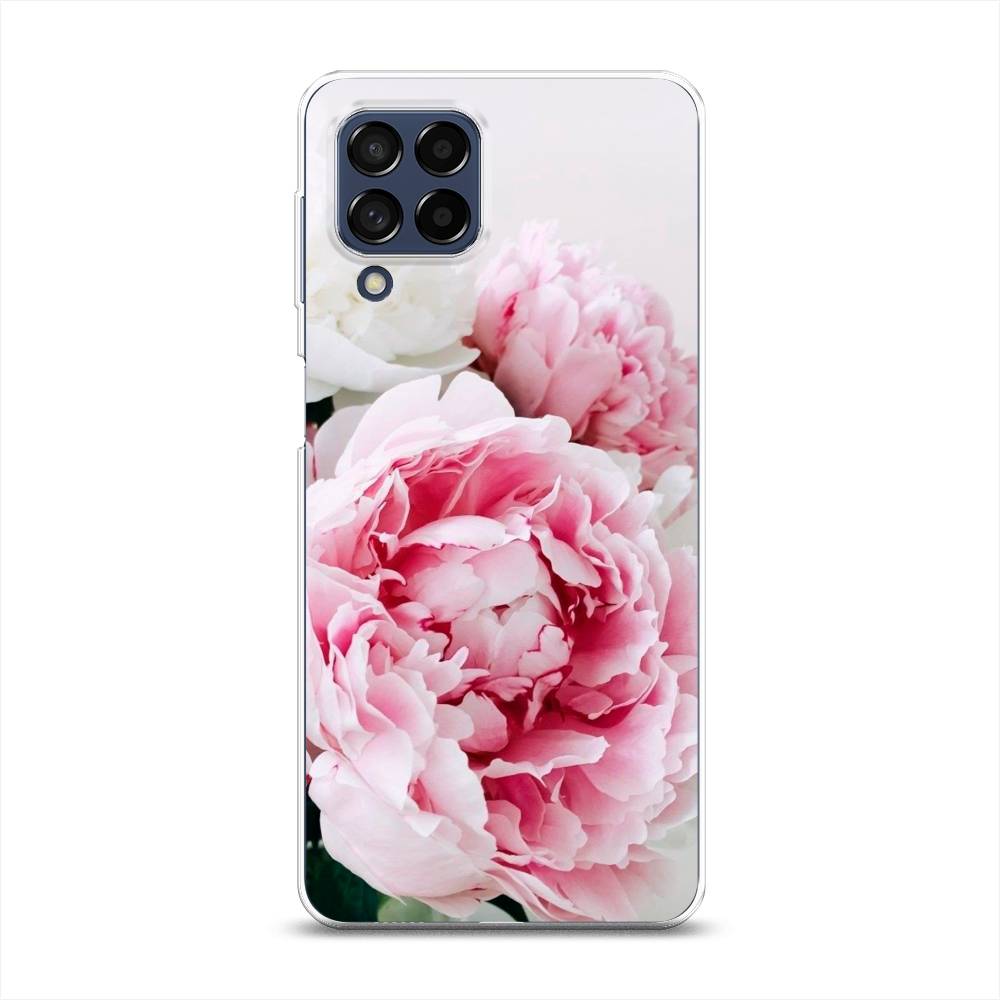 

Чехол на Samsung Galaxy M53 "Розовые и белые пионы", Розовый;белый, 2105850-2