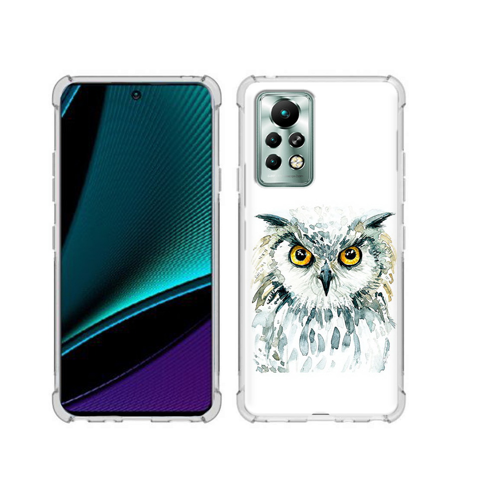 

Чехол MyPads Tocco для Infinix Note 11 Pro Серьезная сова, Прозрачный, Tocco