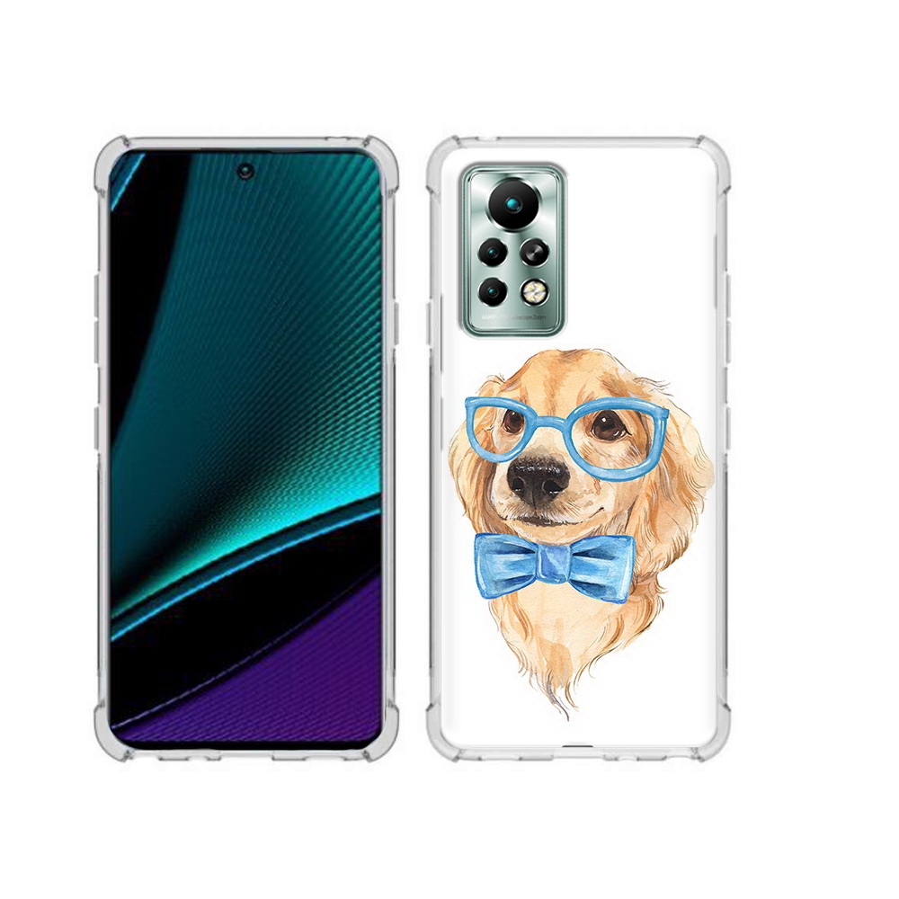 

Чехол MyPads Tocco для Infinix Note 11 Pro Собака интеллигент, Прозрачный, Tocco