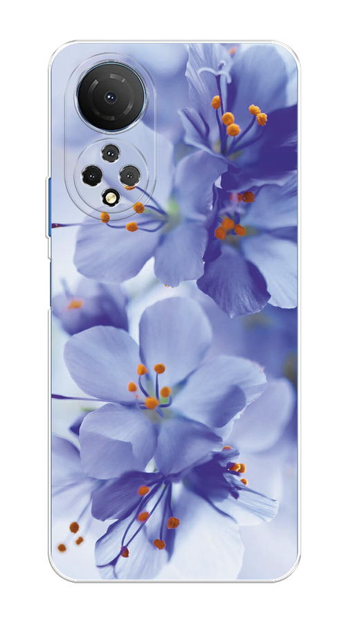

Чехол на Honor X7 2022 "Фиолетовые цветки", Фиолетовый;синий, 6108850-1
