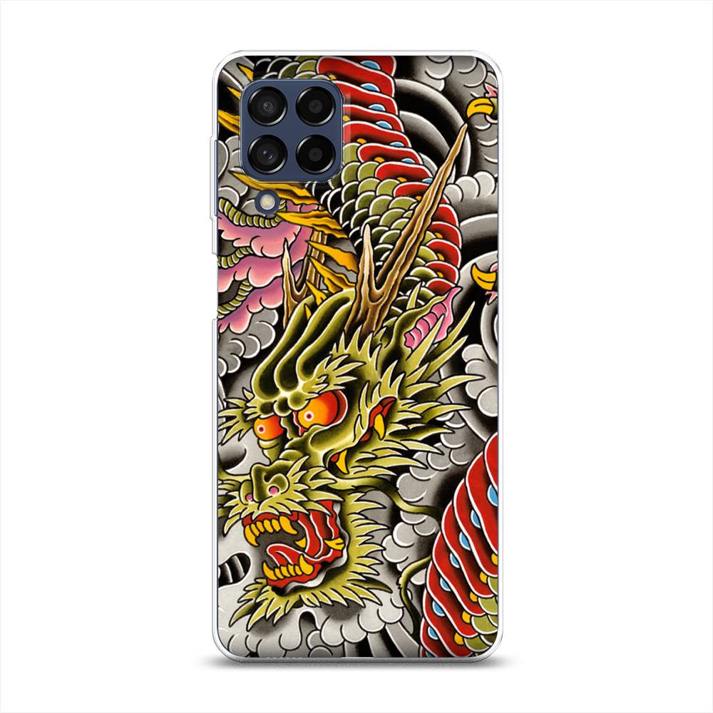 

Чехол на Samsung Galaxy M53 "Японский дракон", Желтый;розовый;красный, 2105850-4