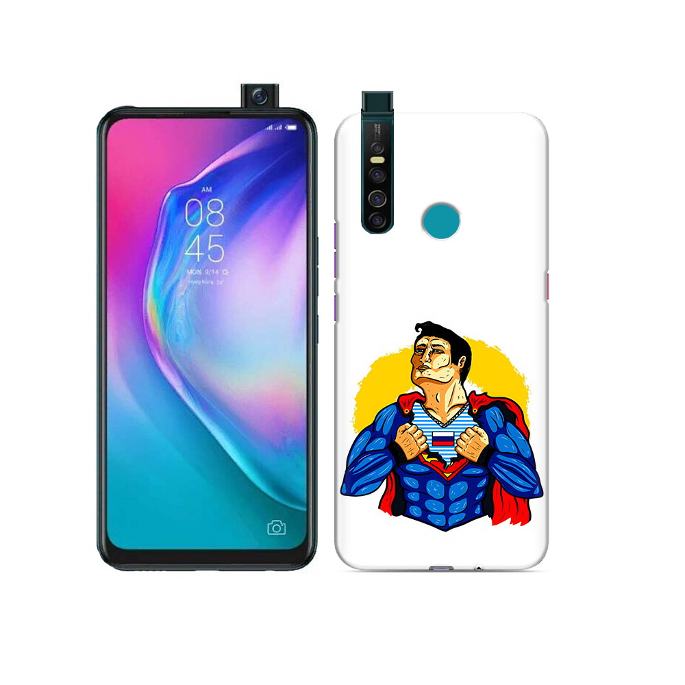 

Чехол MyPads Tocco для Tecno Camon 15 Pro русский супермен, Прозрачный, Tocco