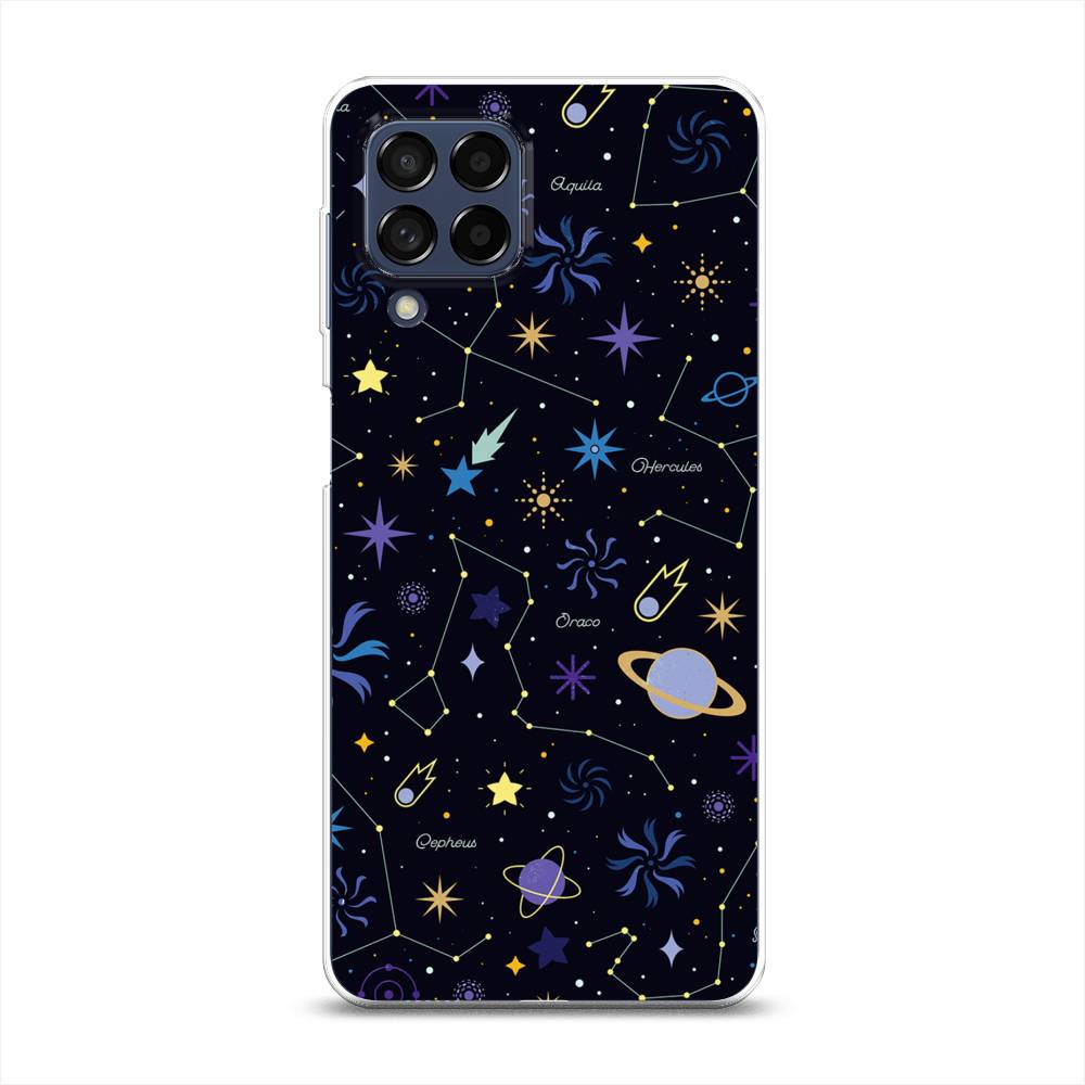 

Чехол на Samsung Galaxy M53 "Цветной космос", Желтый, 2105850-2