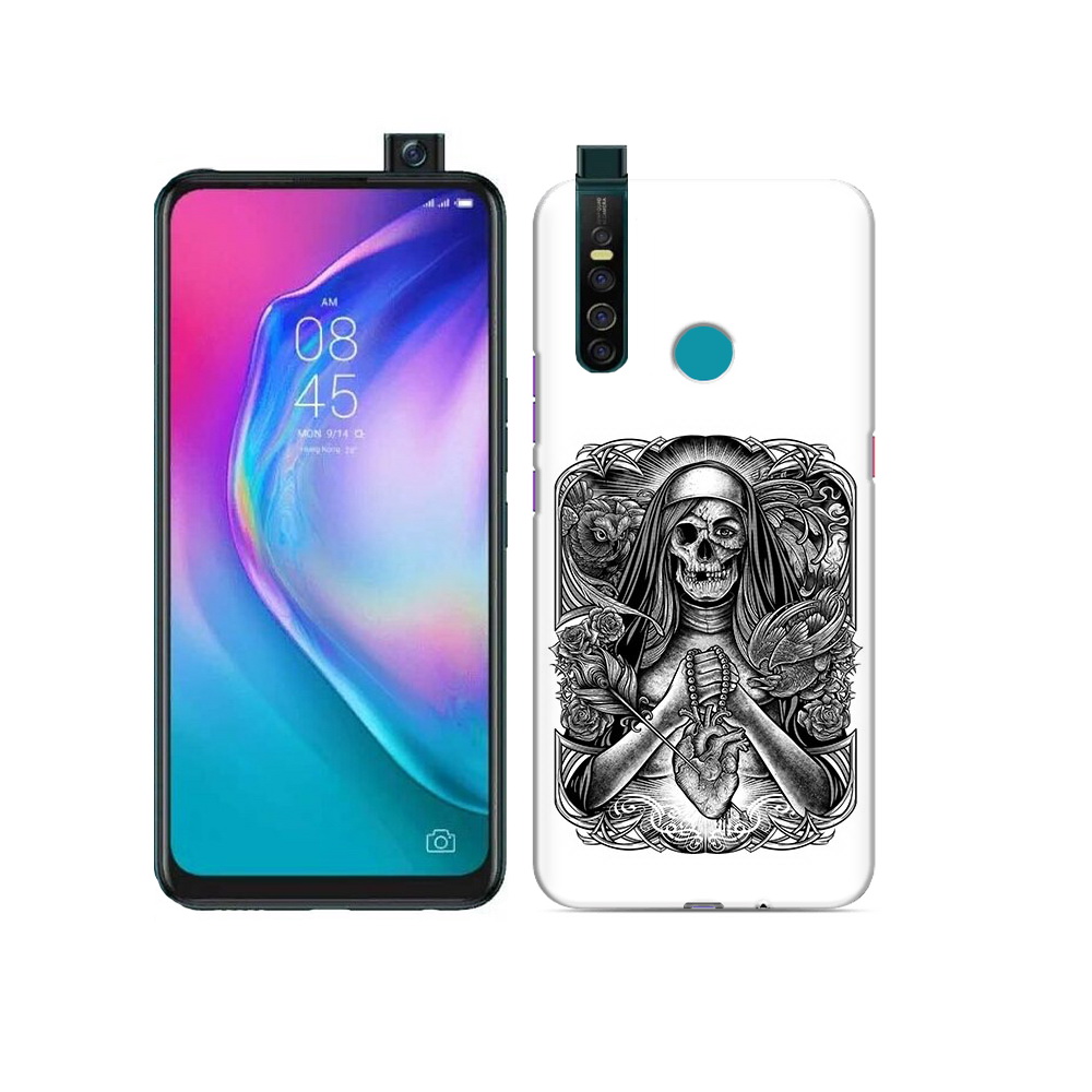 

Чехол MyPads Tocco для Tecno Camon 15 Pro скелет с сердцем, Прозрачный, Tocco