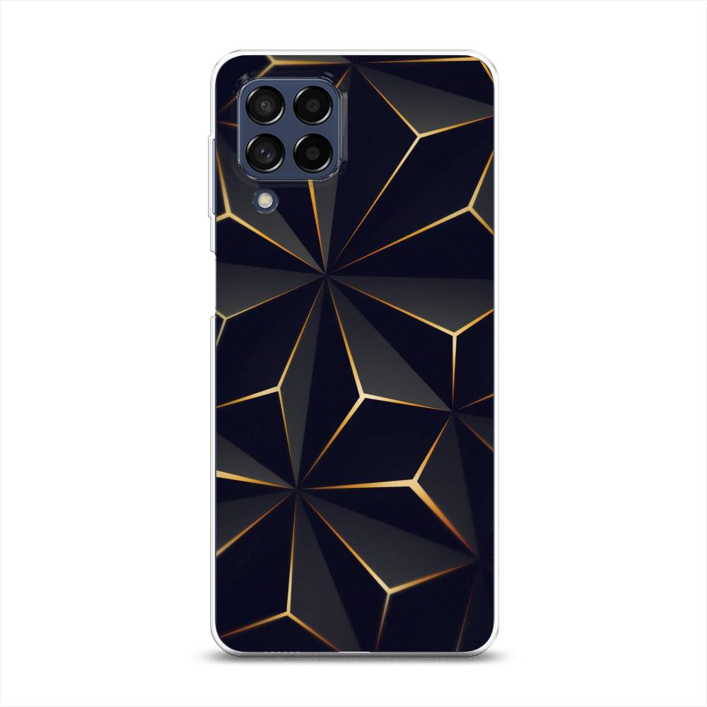 

Чехол на Samsung Galaxy M53 "Черные полигоны", Золотистый;черный, 2105850-3