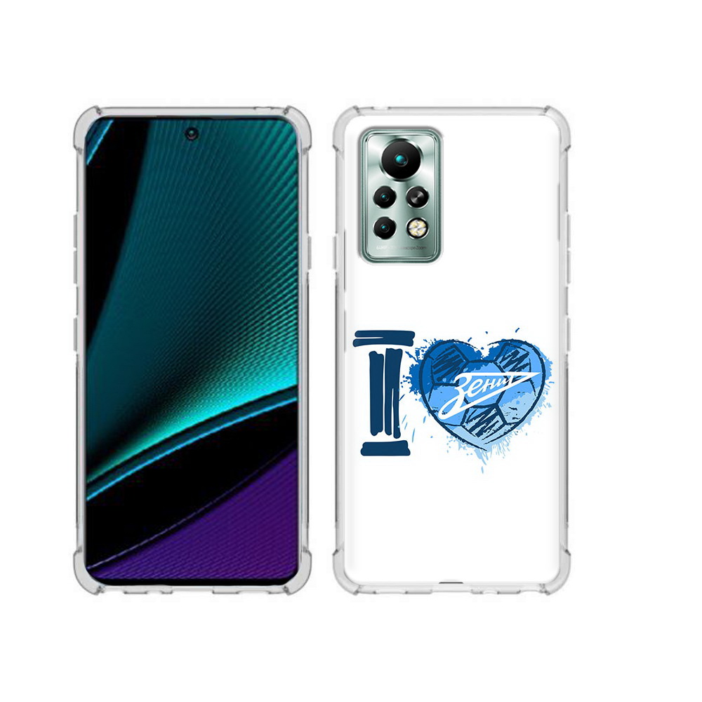

Чехол MyPads Tocco для Infinix Note 11 Pro ФК я люблю зенит, Прозрачный, Tocco