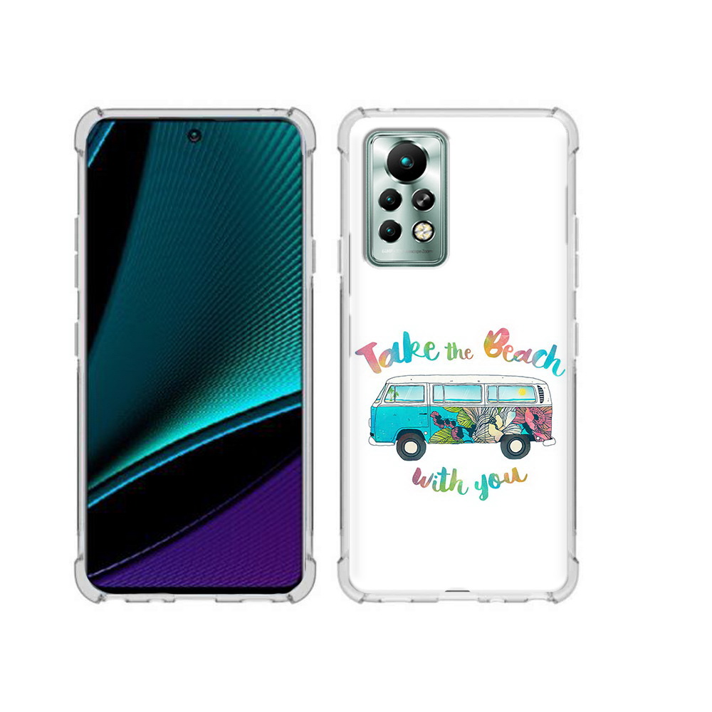 

Чехол MyPads Tocco для Infinix Note 11 Pro Хиппи автобус, Прозрачный, Tocco