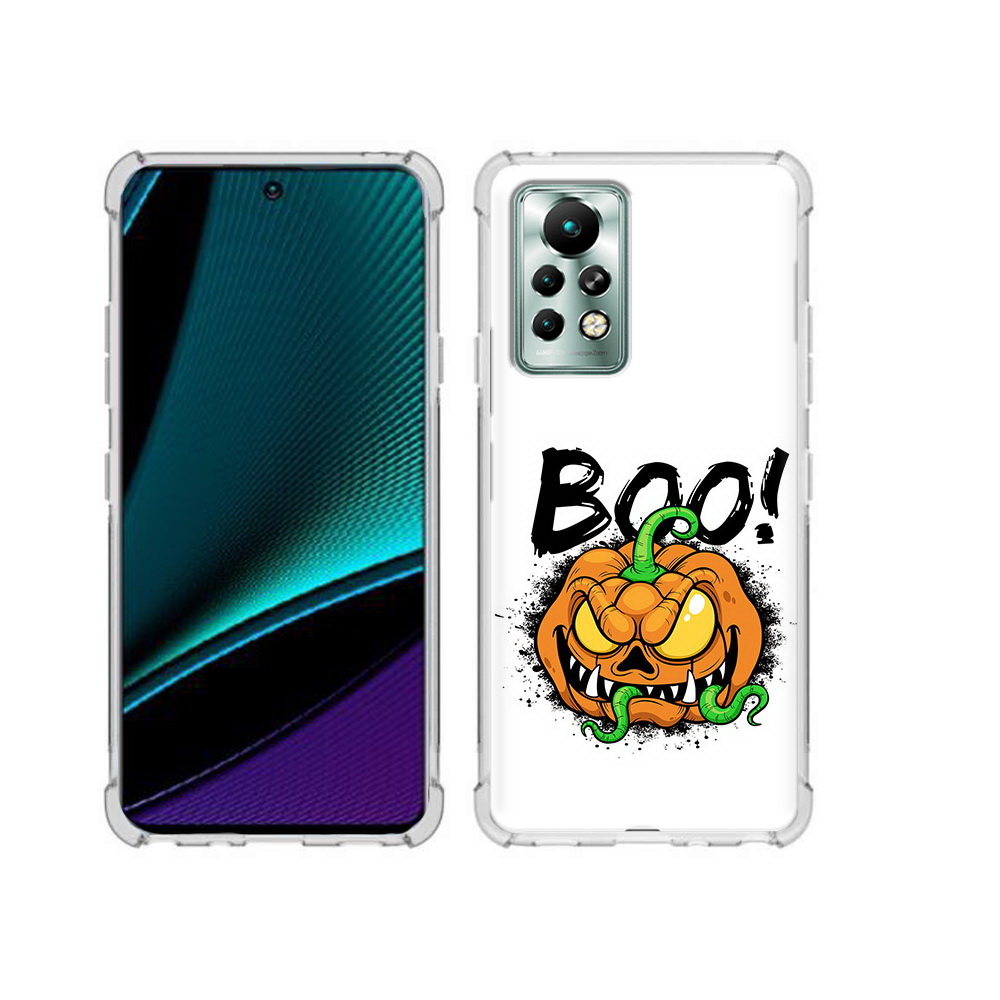 

Чехол MyPads Tocco для Infinix Note 11 Pro Хэллоуин бу, Прозрачный, Tocco