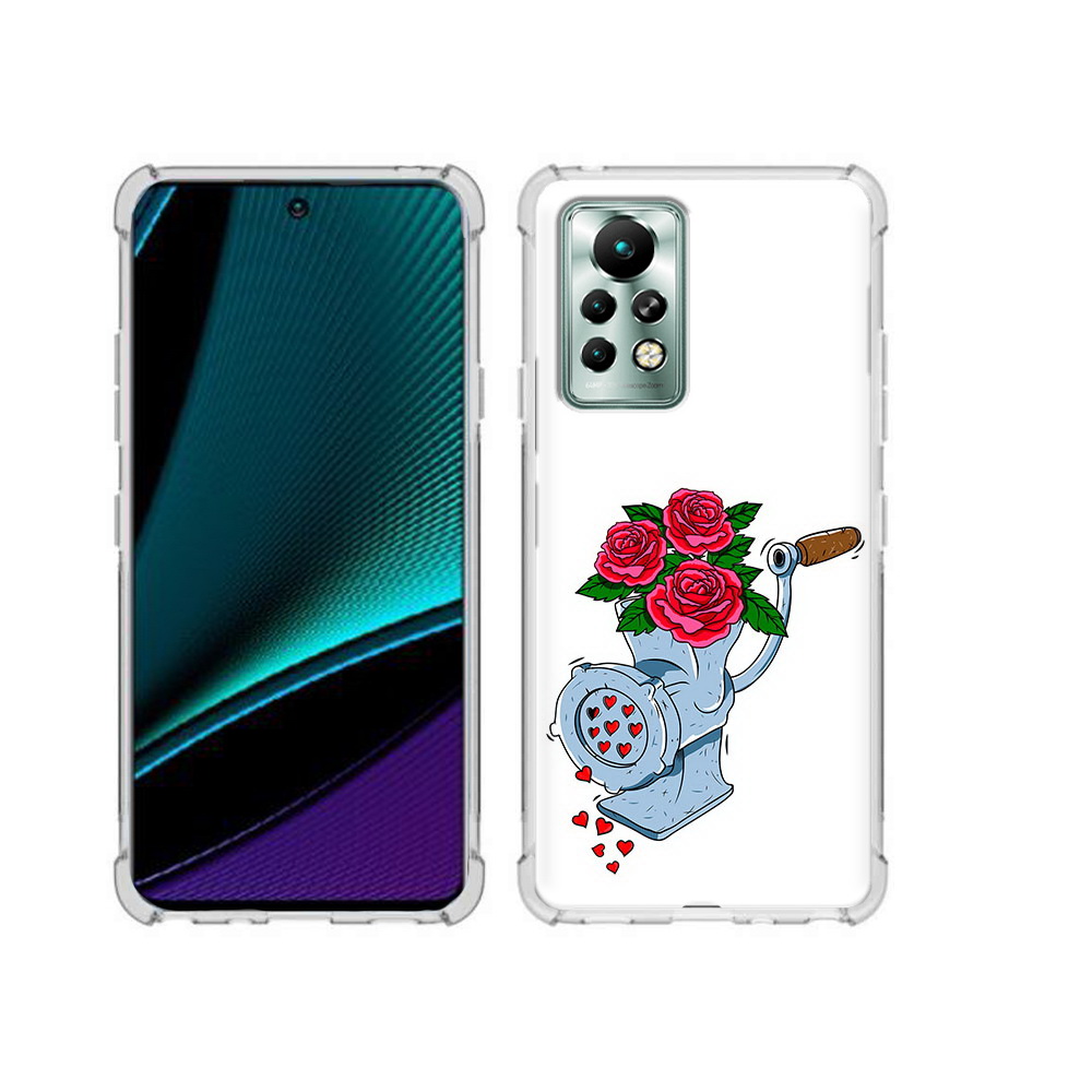 

Чехол MyPads Tocco для Infinix Note 11 Pro Цветочные сердца, Прозрачный, Tocco
