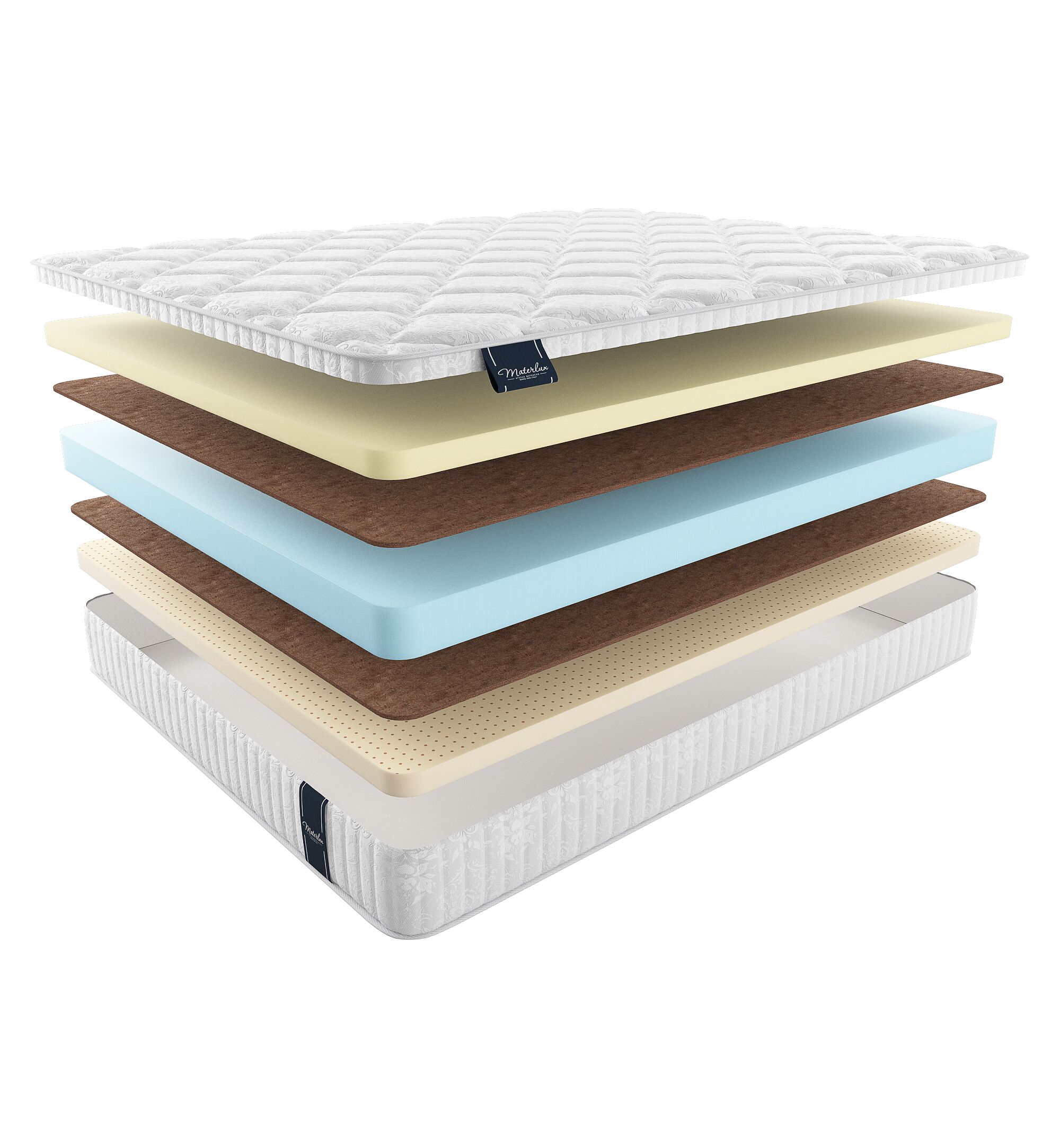 

Матрас Materlux New Elite Rossano 105х220, Бежевый;белый;серый;серебристый, Rossano