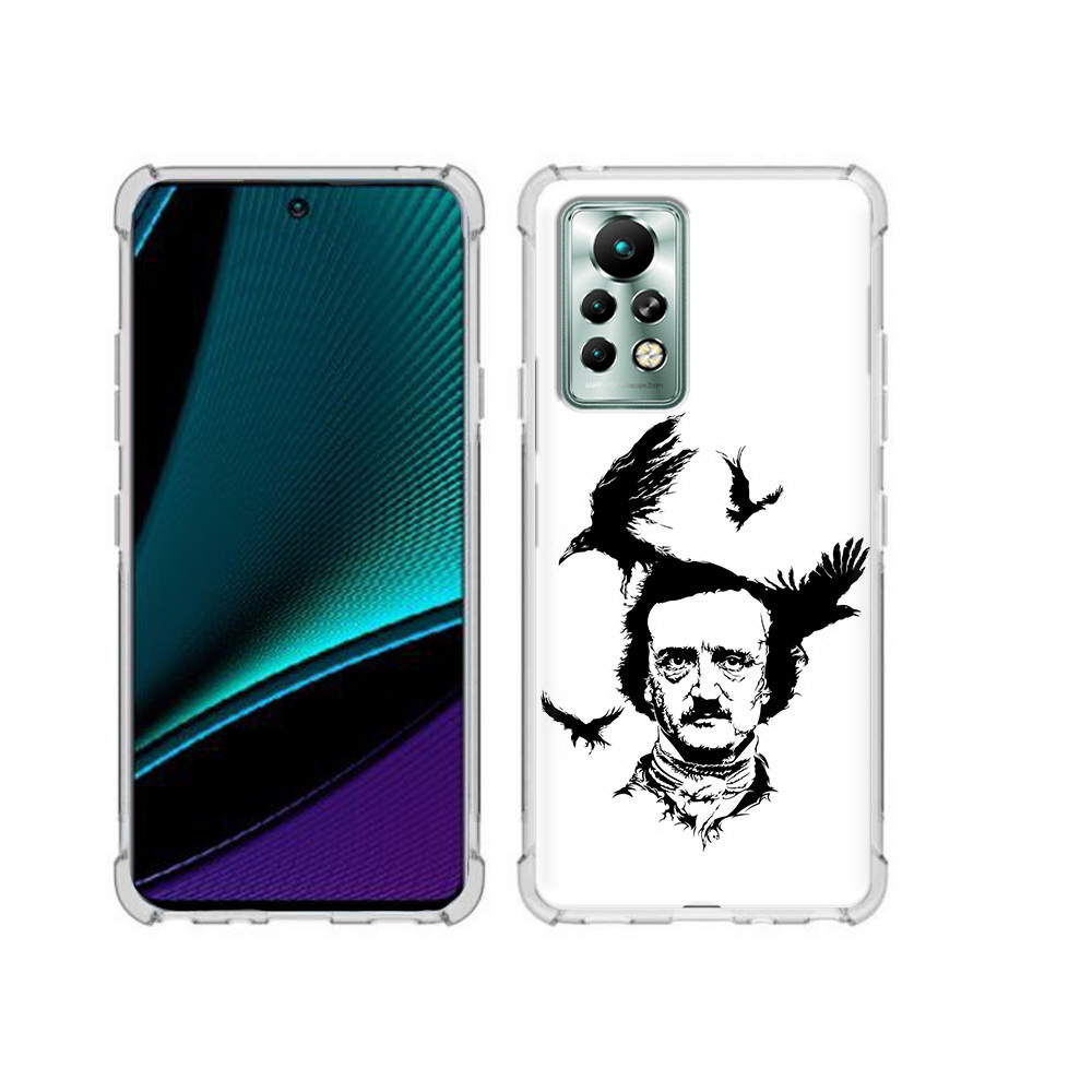 

Чехол MyPads Tocco для Infinix Note 11 Pro Эдгар Аллан черно белый, Прозрачный, Tocco