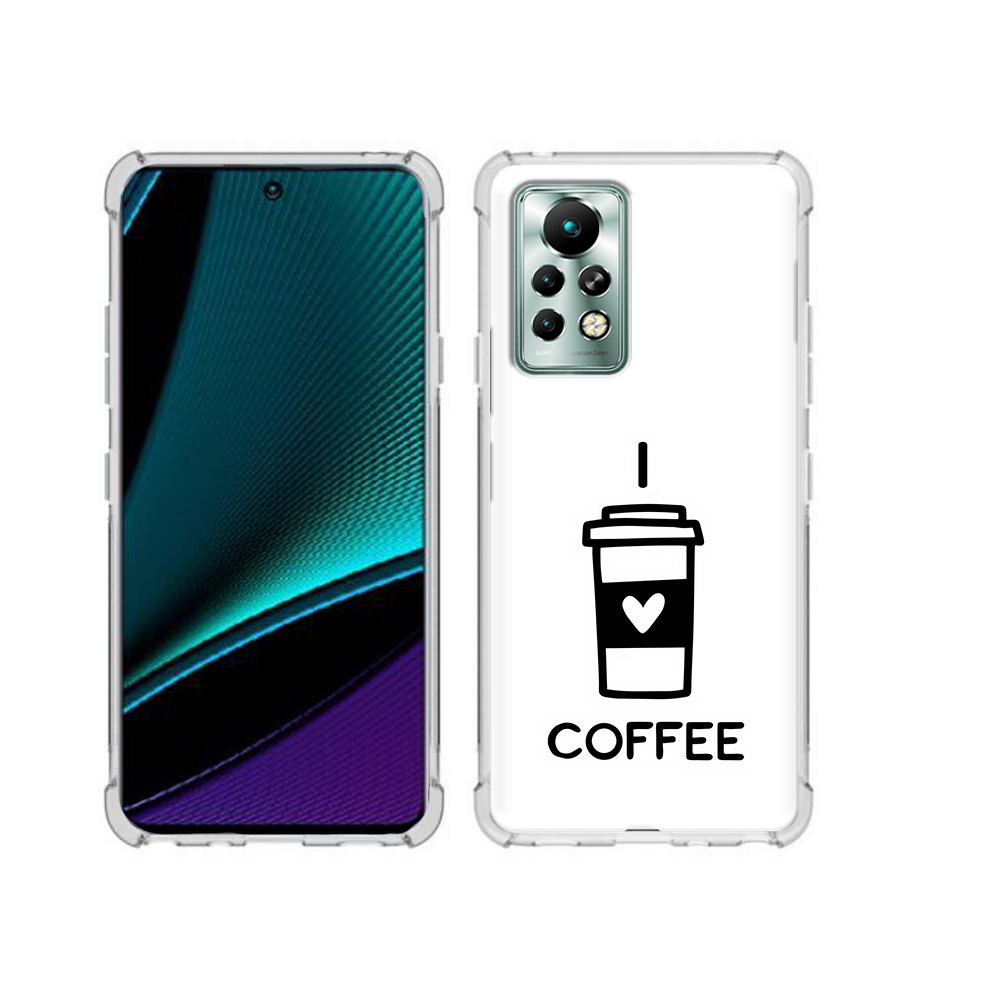 

Чехол MyPads Tocco для Infinix Note 11 Pro Я люблю кофе, Прозрачный, Tocco