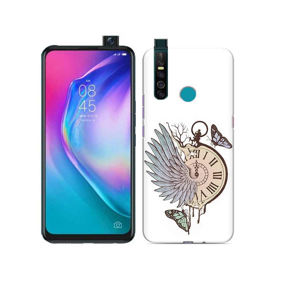 

Чехол MyPads Tocco для Tecno Camon 15 Pro страинные часы с крылом, Прозрачный, Tocco