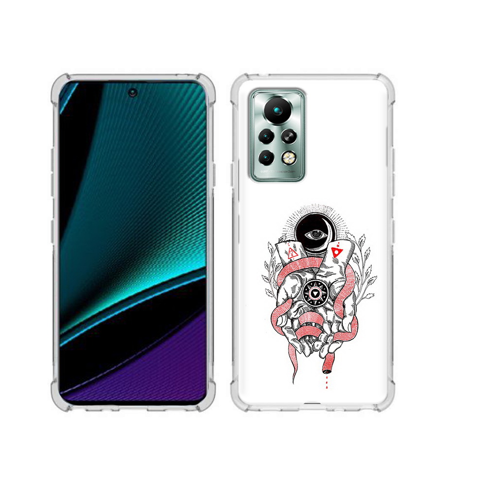 

Чехол MyPads Tocco для Infinix Note 11 Pro абстрация связанные руки, Прозрачный, Tocco