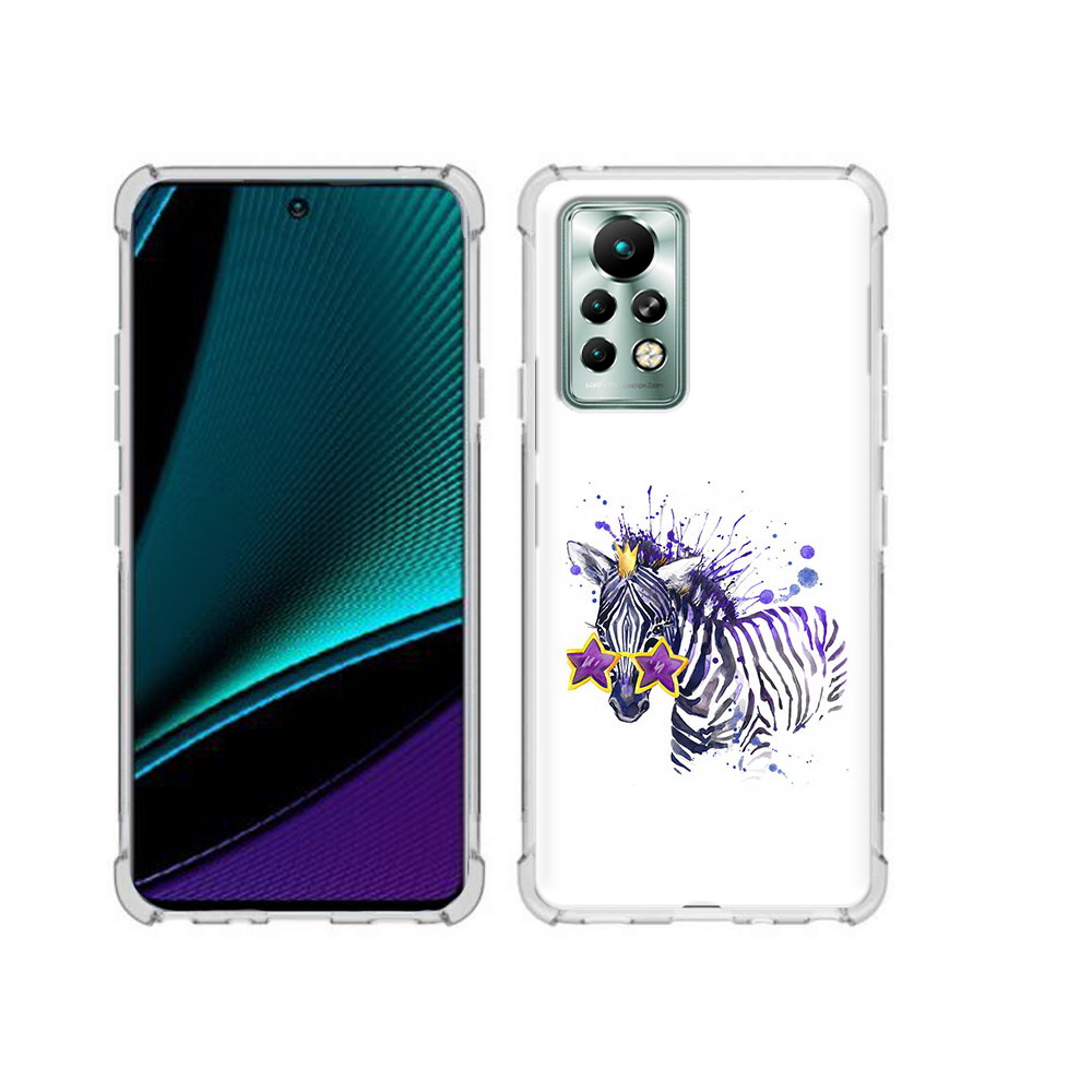 

Чехол MyPads Tocco для Infinix Note 11 Pro акварельная зебра, Прозрачный, Tocco