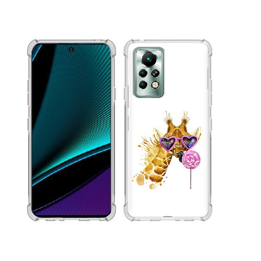 

Чехол MyPads Tocco для Infinix Note 11 Pro акварельный жираф, Прозрачный, Tocco