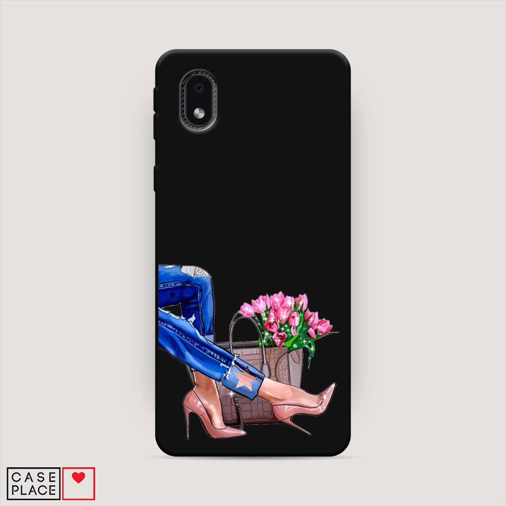 

Чехол Awog на Samsung Galaxy A01 Core / Самсунг A01 Core "Каблучки", Голубой;коричневый;розовый, 2101252-1