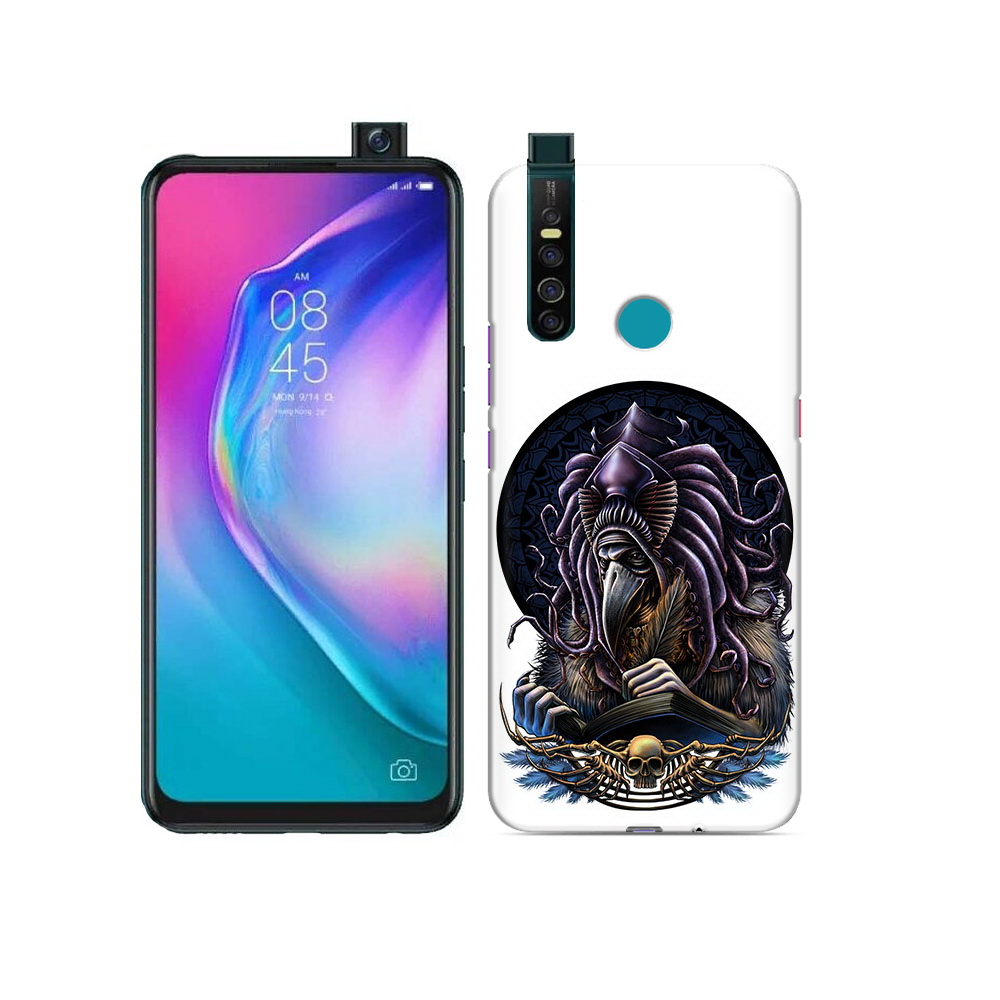 

Чехол MyPads Tocco для Tecno Camon 15 Pro умный ворон, Прозрачный, Tocco