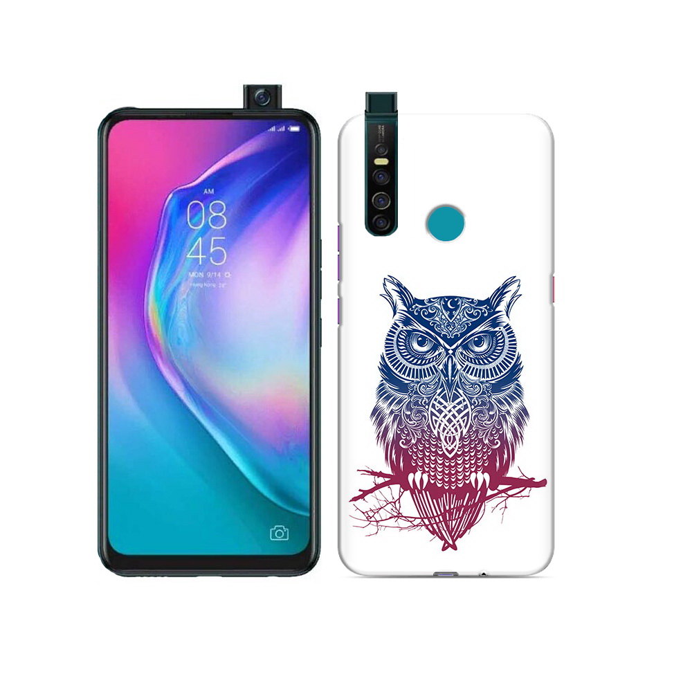 

Чехол MyPads Tocco для Tecno Camon 15 Pro хиппи сова, Прозрачный, Tocco