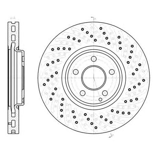 фото Тормозной диск передний remsa 6112310 для mercedes e-class s211,w211, s-class w220