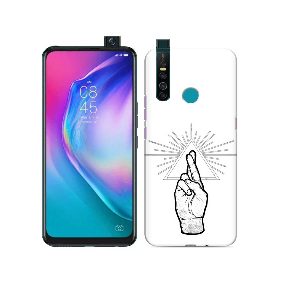 

Чехол MyPads Tocco для Tecno Camon 15 Pro черно белая рука, Прозрачный, Tocco