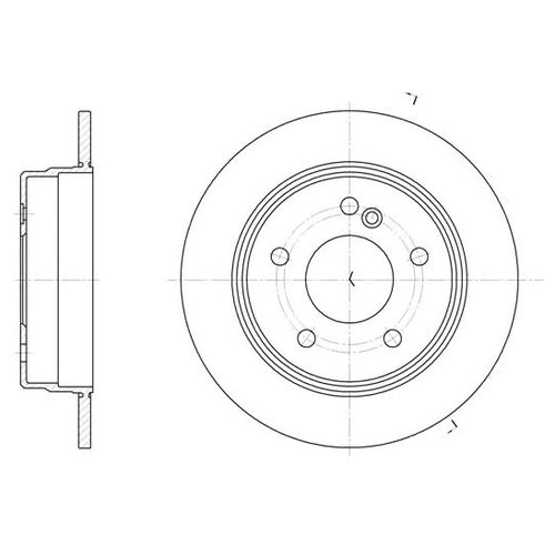 фото Тормозной диск задний remsa 619300 для mercedes c-class s202,w202