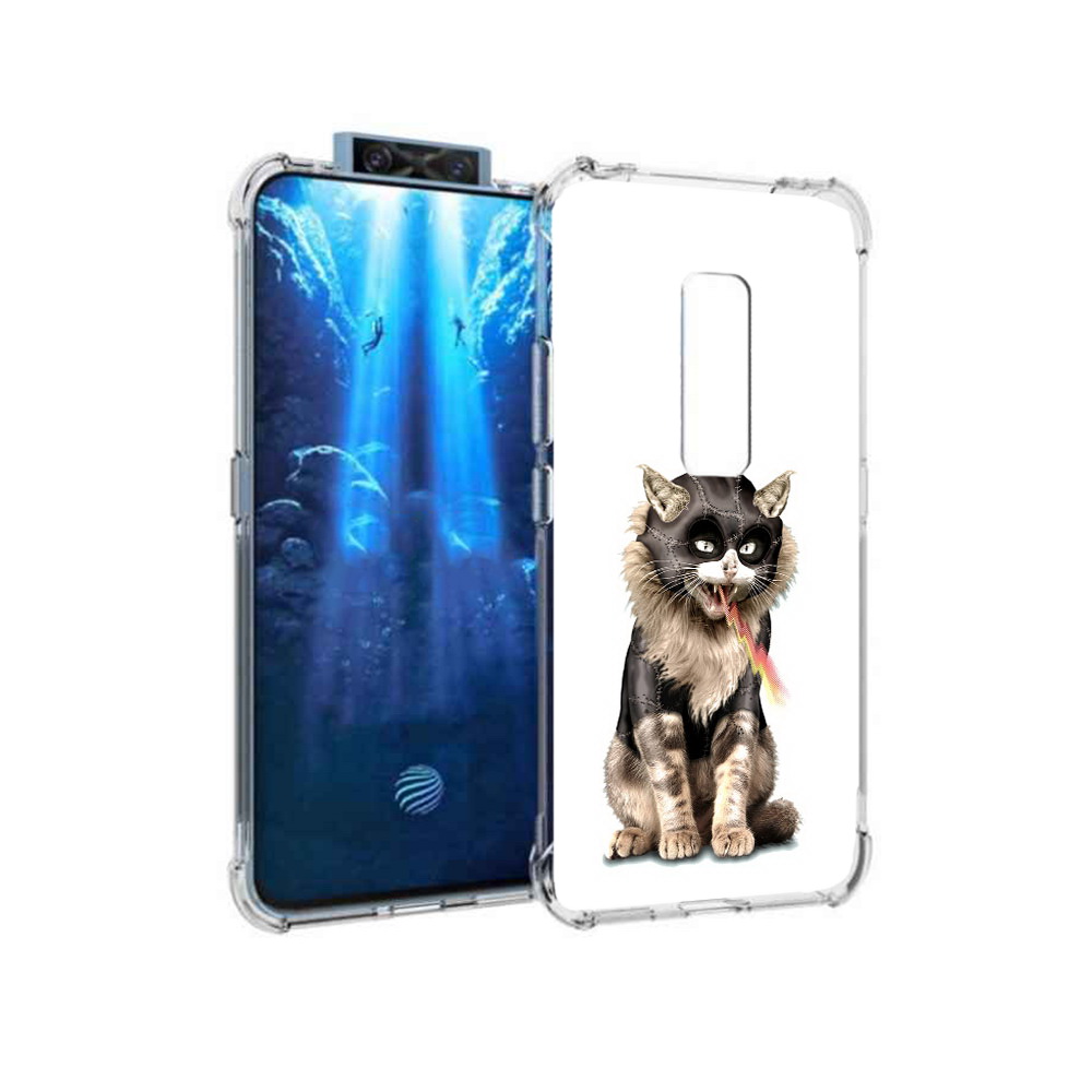 

Чехол MyPads Tocco для Vivo V17 Pro дьяволский кот (PT226965.387.341), Прозрачный, Tocco