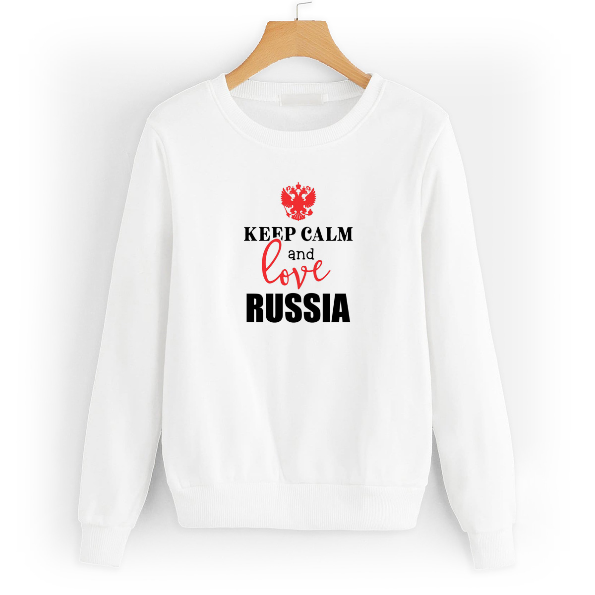 

Свитшот белый CoolPodarok Keep calm, 4W043787