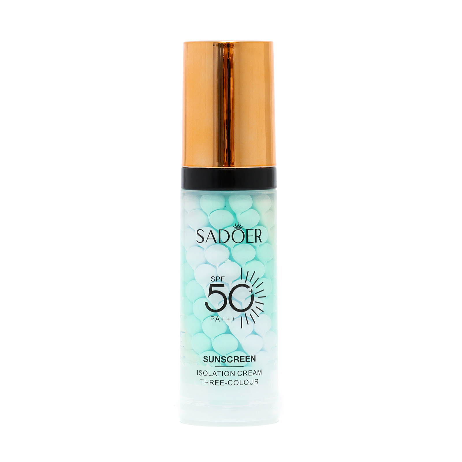 Корректор для лица Sadoer Sunscreen SPF50 крем под макияж 3 в 1, трехцветный, 40 г