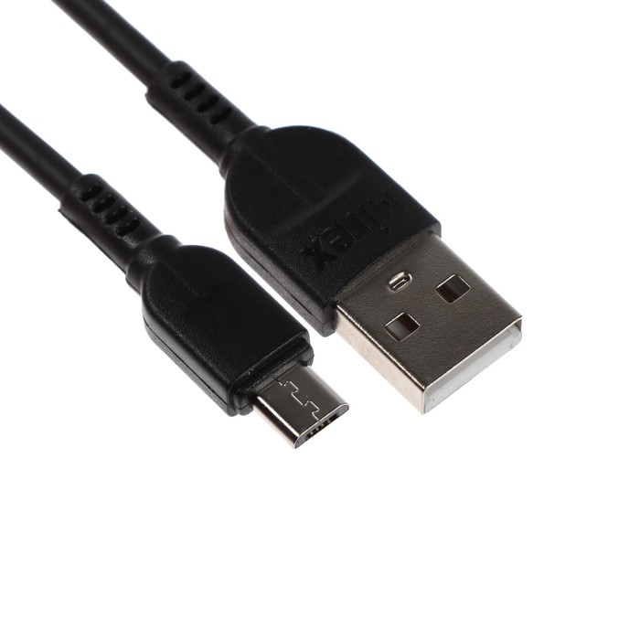 Кабель Mirex Micro USB - USB 2.4 А, 1 м, быстрая зарядка, черный 13700-008M2BK