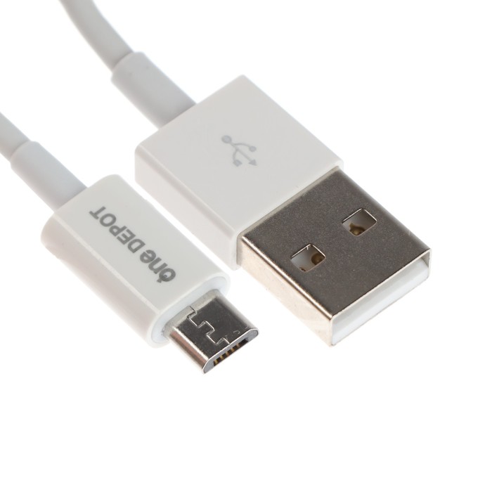 Кабель ONE DEPOT S22V Micro USB - USB 2.4 А, 1 м, белый