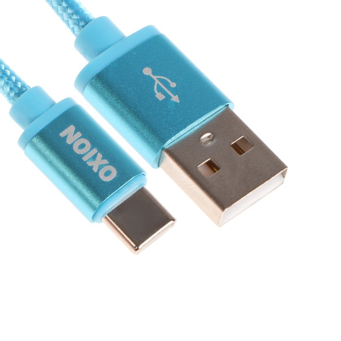 Кабель OXION DCC259 Type-C - USB зарядка и передача данных, 1.3 м, синий