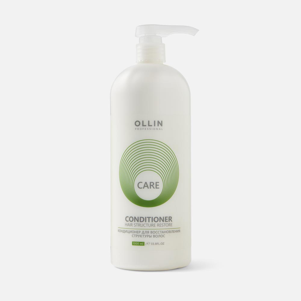 Кондиционер для волос OLLIN PROFESSIONAL Care для восстановления структуры волос, 1 л